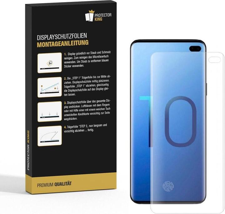Produktbild Protectorking 2x Premium Displayschutzfolie 3D KLAR (2 Stück, Samsung Galaxy S10+)