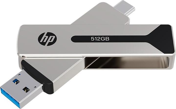 Actual product image PNY USB stick 512GB HP Solid State Grade OTG Type-C 911 Pro (512 GB, USB-C)