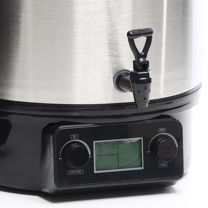 Immagine prodotto Wiltec Pentola per bollire in acciaio inox 27L 2000W display timer pentola per vin brulè (27 l)