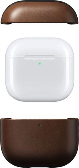 Actual product image Nomad Modern Leather Case Airpods 4 Brown (Headphone bag)