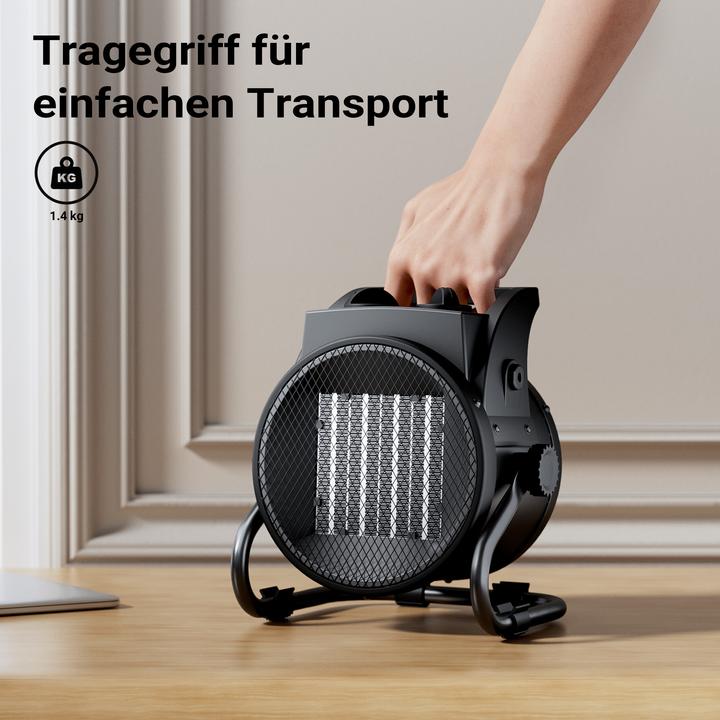 Immagine prodotto Wiltec Keramik Heizstrahler 2kW Heizlüfter Heizgerät Schnellheizer Elektrisch (2000 W)