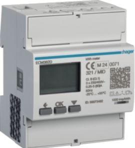 Produktbild Hager Energiezähler 3phasig ECM382D direkt 80A 4M MBUS MID