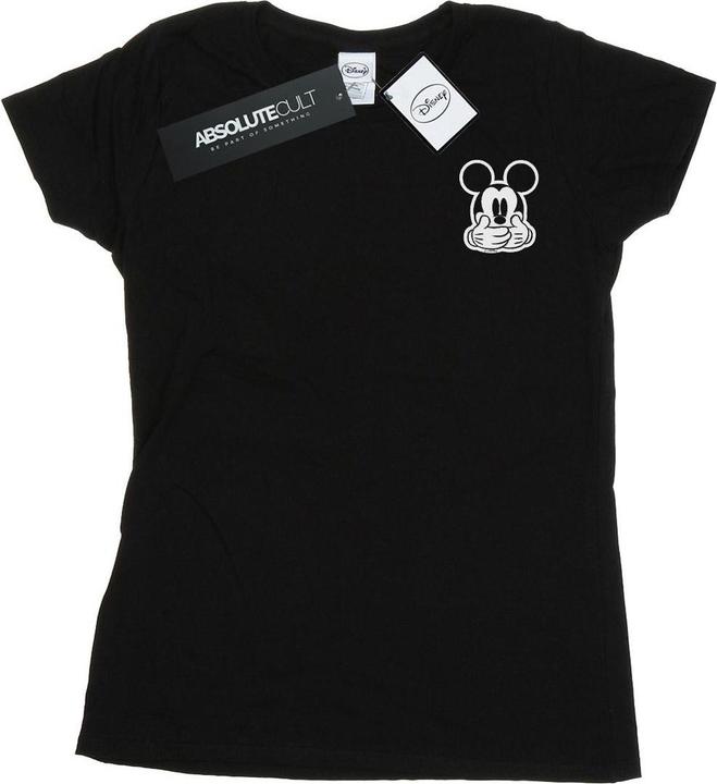 Disney Mickey Mouse Dont Speak Breast Print TShirt (S)