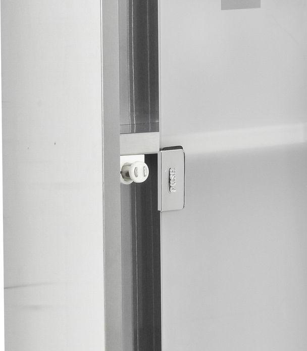 Produktbild Swisshandel24 Medizinschrank Arzneischrank Erste-Hilfe-Schrank mit Schloss 3 Fächer Mattglas 430 Edelstahl+gehärte (20 x 12 x 58 cm)