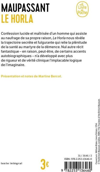 Produktbild Le Horla : première et deuxième version (Französisch, Guy de Maupassant, 1994)