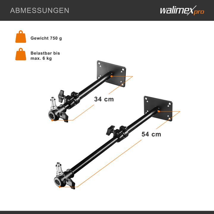 Immagine prodotto Walimex pro Montaggio a parete e a soffitto (54 cm, 6 kg)