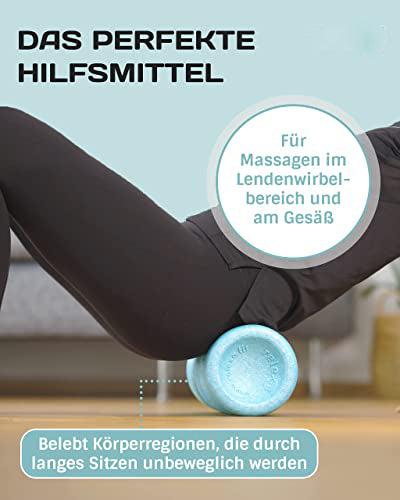 Produktbild Alopini Doppel-Faszienrolle mit 4 ergonomischen Wirkungsbereichen für Nacken, Rücken, Gesäss und Beine.