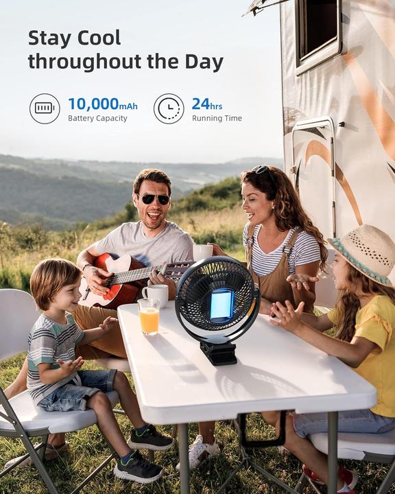 Produktbild Koonie Tragbarer Clip-On-Ventilator (35 dB)