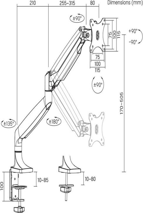 Actual product image SpeaKa Professional SP-MM-920 (Table, 32")