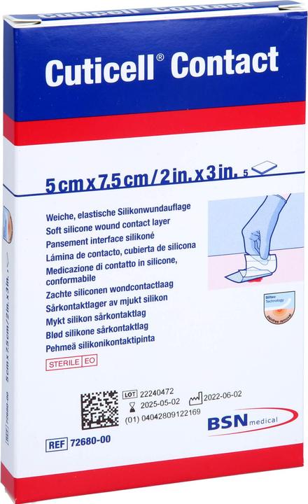 Actual product image BSN Contact Silikonwundauflage 5x7.5cm (5 x)