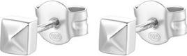 Rosato - Minimalist silver stud earrings Cubica RZCU59