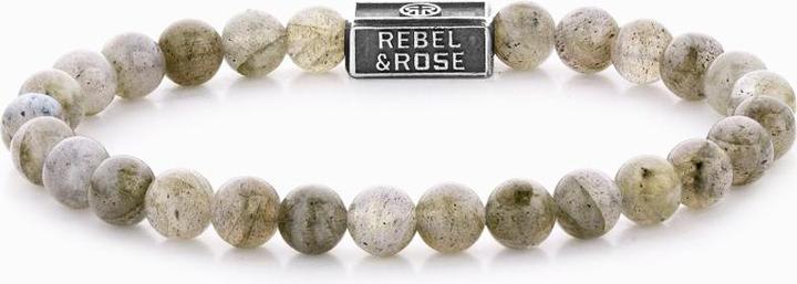 Immagine prodotto Rebel Rose - Bracciale in argento con perline Labradorite Shield RR-6S005-S - Dimensioni: 16,5 cm - S (M) (16.50 cm, Argento 925, Labradorite)
