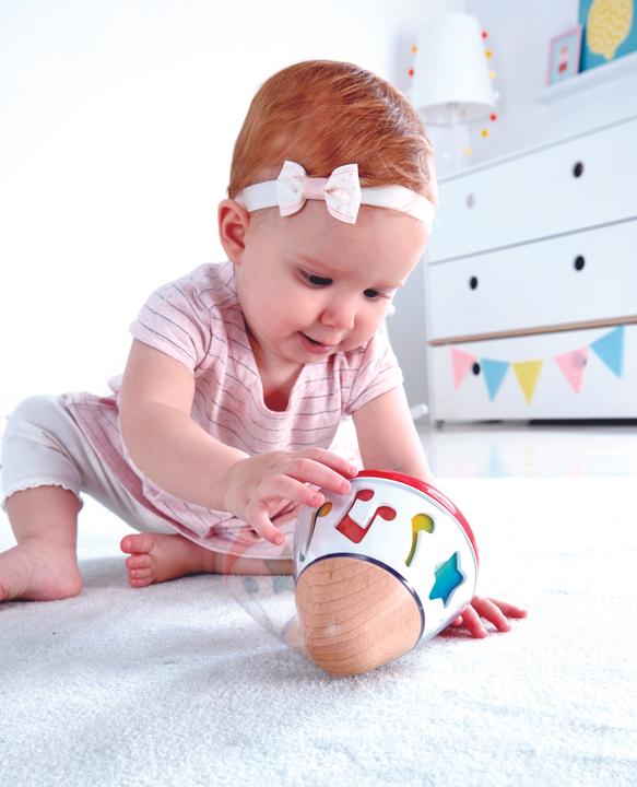 Actual product image Hape Music spinning top
