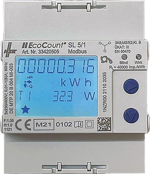 NZR Elektr.Hutschienenzähler