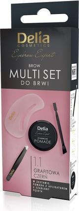 Delia Cosmetics Augenbrauen Multiset Schwarz Brauenpinzette Augenbrauenpomade Schablonen Augenbrauenform Garantie