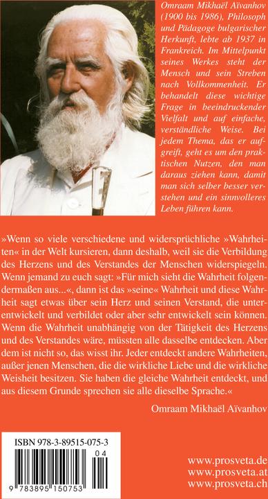 Produktbild Die Wahrheit, Frucht der Weisheit und der Liebe (Deutsch, Omraam Mikhael Aivanhov, 2001)