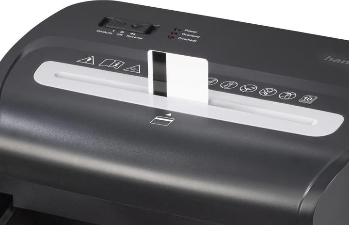 Produktbild Hama Premium M10 Aktenvernichter Mikrogeschnittene Zerkleinerung 22,5 cm 58 dB Schwarz (Microschnitt)
