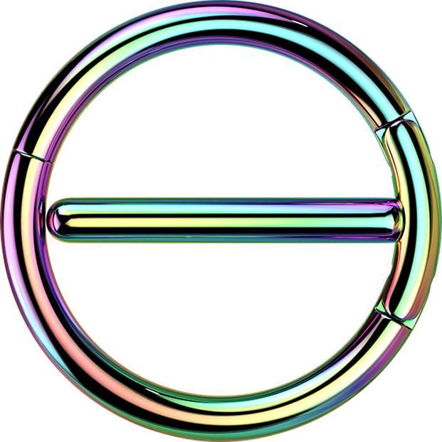 Image du produit Star Piercing Anneau segment double pliable couleur (Acier chirurgical 316L, sans laiton)