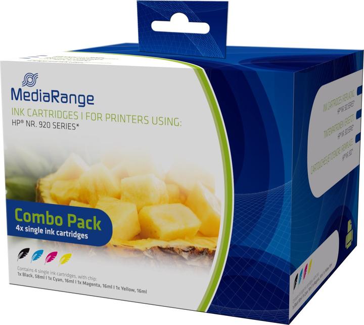 Actual product image MediaRange Ink cartridges, for HP® No. 920 series, with chip, set of 4 (PBK, PC, PM, Y)