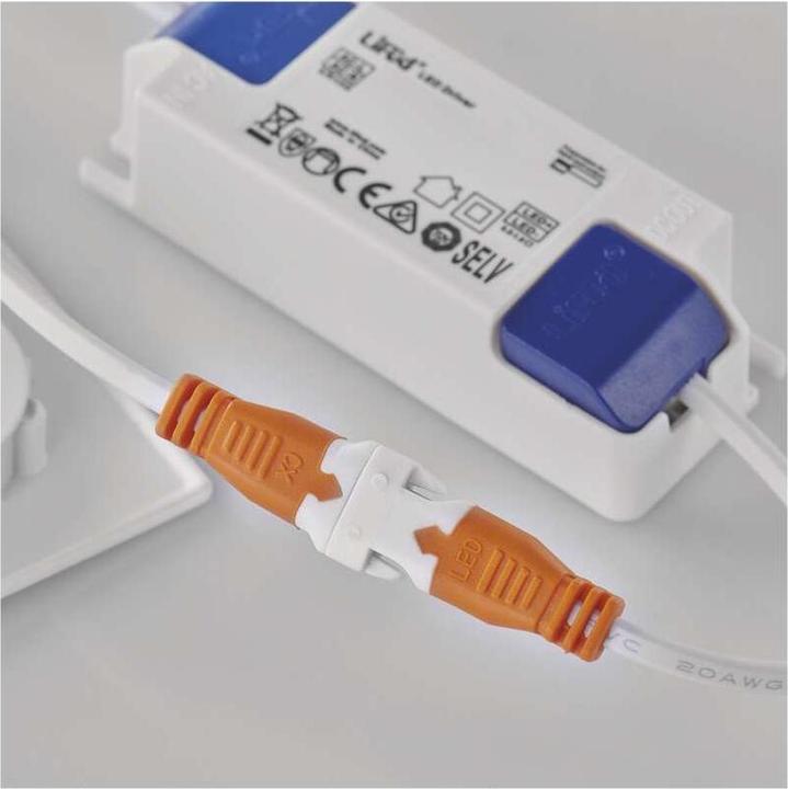 Produktbild Emos LED-Einbauleuchte NEXXO, quadratisch, weiss, 12,5W, warmweiss (1000 lm)