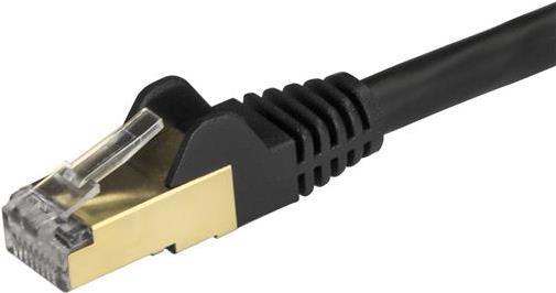 Immagine prodotto StarTech Cavo patch Cat6a 0.5m nero (STP, CAT6a, 0.50 m)