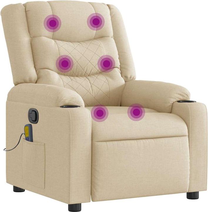 Produktbild VidaXL Massagesessel Creme Stoff