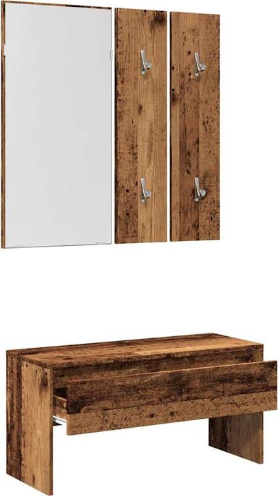 Immagine prodotto VidaXL Garderoben-Set Altholz-Optik Holzwerkstoff