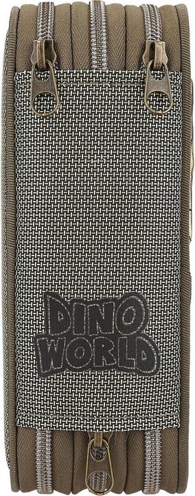 Actual product image Magni DEPESCHE DINO World pencil case with 3D effect 3 compartments green