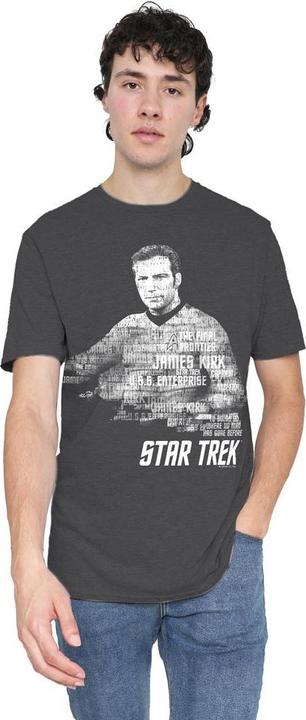 Actual product image Unisex Adult Words Captain Kirk T-Shirt (L)