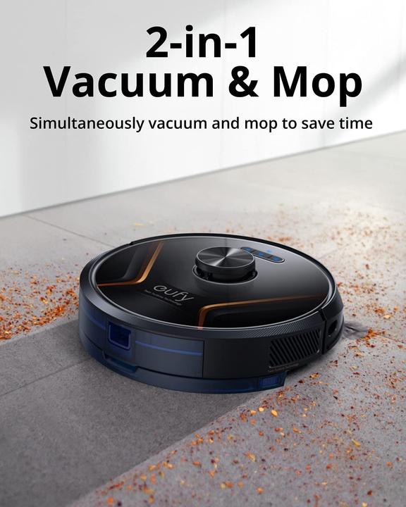 Actual product image eufy RoboVac X8 Robot Vacuum Cleaner Black Compatible with Amazon Alexa, compatible with Google Home,... (Vacuum mopping robot)