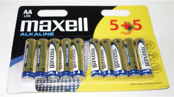 Actual product image Maxell Battery AA 5+5 pieces (10 pcs., AA)