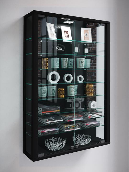 Produktbild VCM Sammel Wandvitrine Holz Glas Vitrosa Mini (59 x 18 x 90 cm)