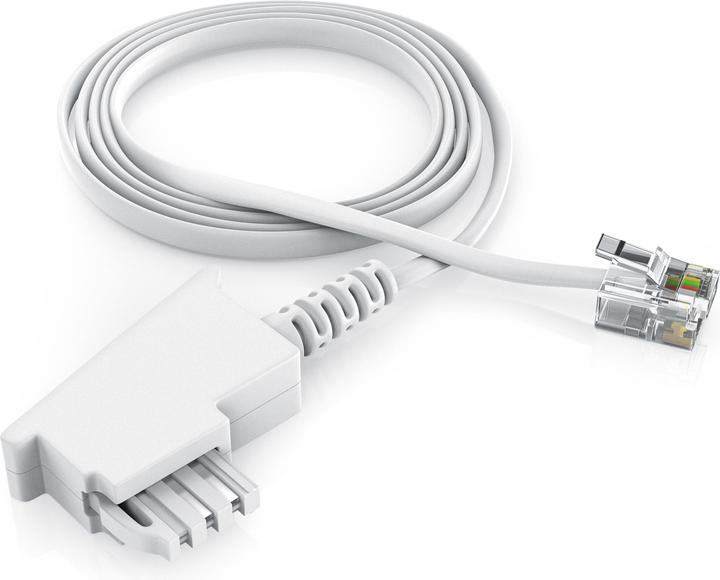 Image du produit CSL Câble téléphonique plat, TAE-F mâle vers RJ11, prise téléphonique vers téléphone, câble plat, fax