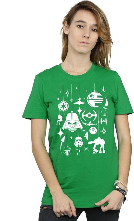 Immagine prodotto Star Wars Christmas Decorations Maglietta Ampia Donna (L)