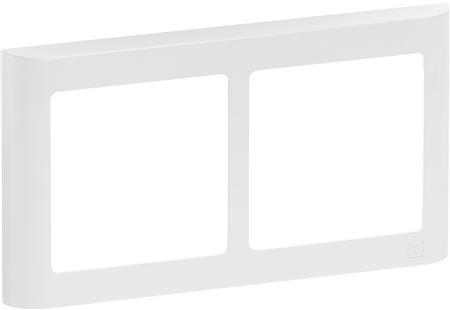 Produktbild LK FUGA SOFT Rahmen inkl. Einbaurahmen 2 x 1 Modul waagerecht, Weiss- In Tasche für D