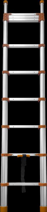 Produktbild CarTech Teleskopleiter 2.6m 1-tlg. Aluminium (Anlegeleiter, 48 cm)