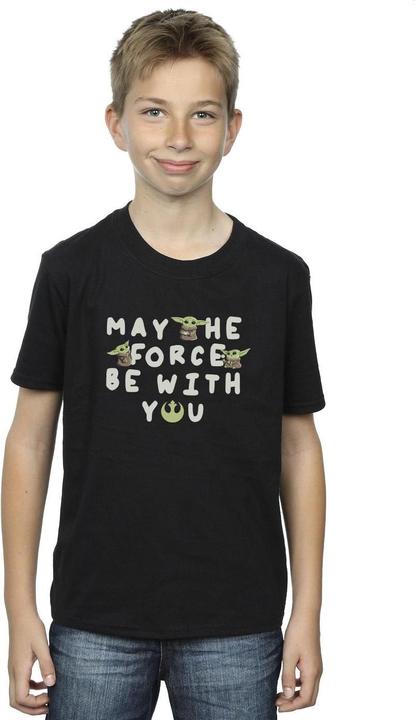 Produktbild Star Wars The Mandalorian Grogu May The Force Be With You TShirt Jungen (140, 146)