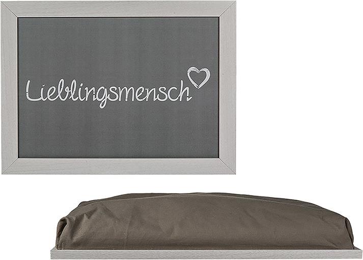 Image du produit G. Wurm Plateau de coussins Personne préférée en bois gris, (L/H/P) 43x32cm