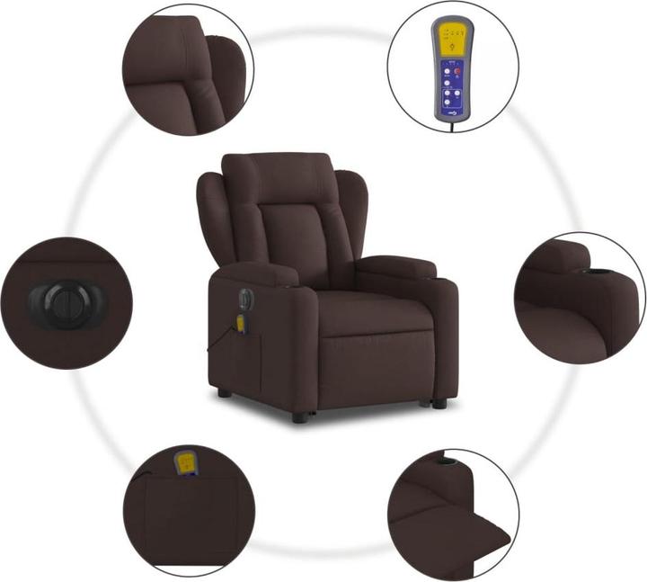 Immagine prodotto VidaXL Poltrona massaggiante elettrica con tessuto di supporto