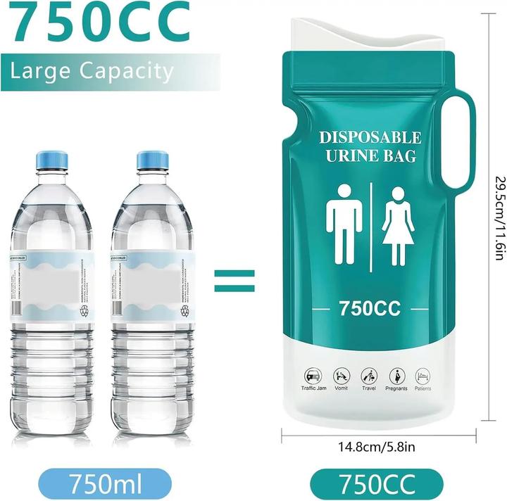 Actual product image Swissdetector Sac à urine - Pour Extérieur - unisexe - avec tampon absorbant (X 12) (Hygiene product)