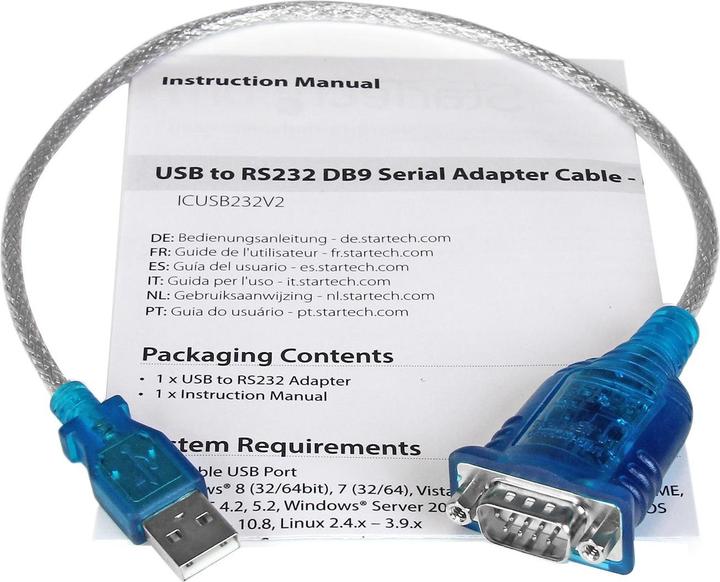 Produktbild StarTech USB to RS232 serial Adapter (0.43 m)
