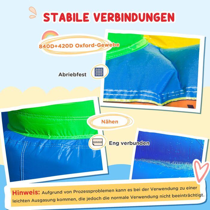 Produktbild Swisshandel24 Aufblasbare Hüpfburg, Rutsche Trampolin Sicherheitsnetz 3-10 Jahre Oxford 300x180x160cm
