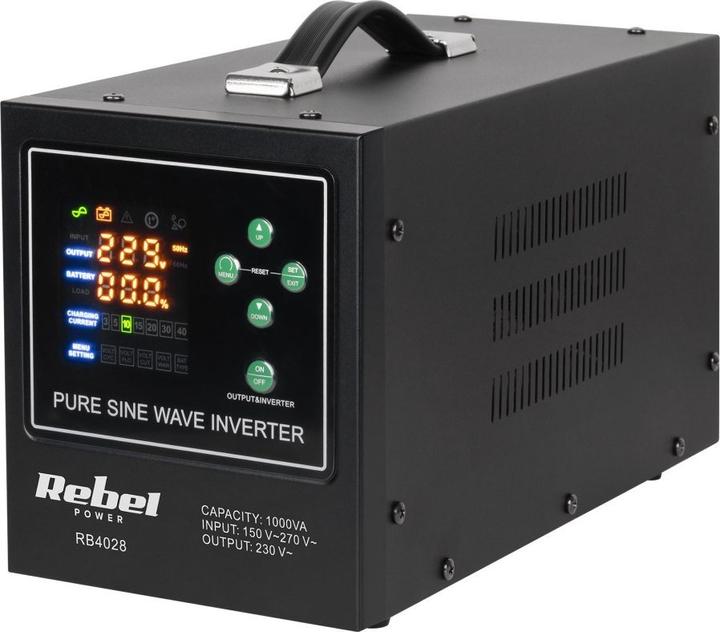 Produktbild Rebel POWER-1000-LFP4 unterbrechungsfreie Stromversorgung - reiner Sinuswandler mit Ladefunktion 12V