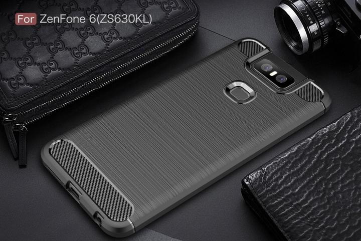 Produktbild Screenguard Asus ZenFone 6 Hülle Carbon Brushed Soft TPU (Asus Zenfone 6)