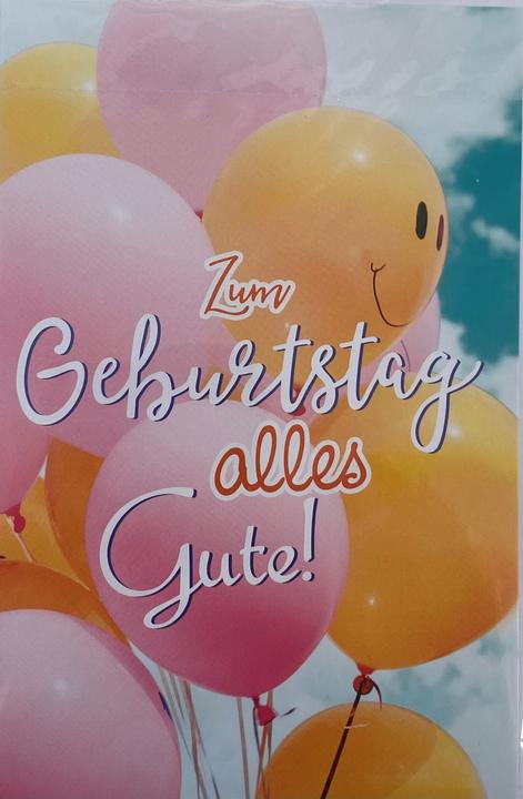 Actual product image Greeting cards birthday balloons (1 pcs.)
