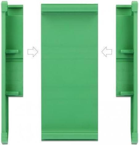Actual product image Delock PCB holder (107 mm) for top hat rail 5 cm long (0.05 m)