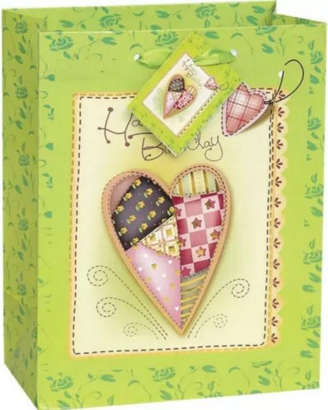 Produktbild Unique Party Geschenkbeutel Patchwork Geburtstag (Geschenkfolie, 1 x)