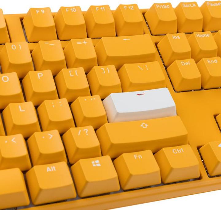 Actual product image Ducky One 3 Yellow Gaming Keyboard, RGB LED - MX-Clear (US) (US, Cable)