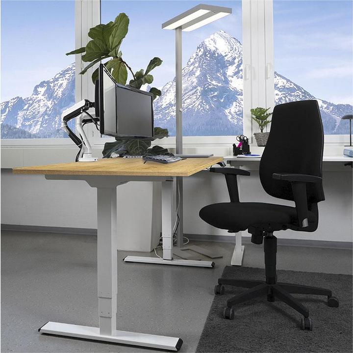 Produktbild Contini höhenverstellbarer Bürotisch 1.4x0.8m Eiche / Gestell ET225E weiss