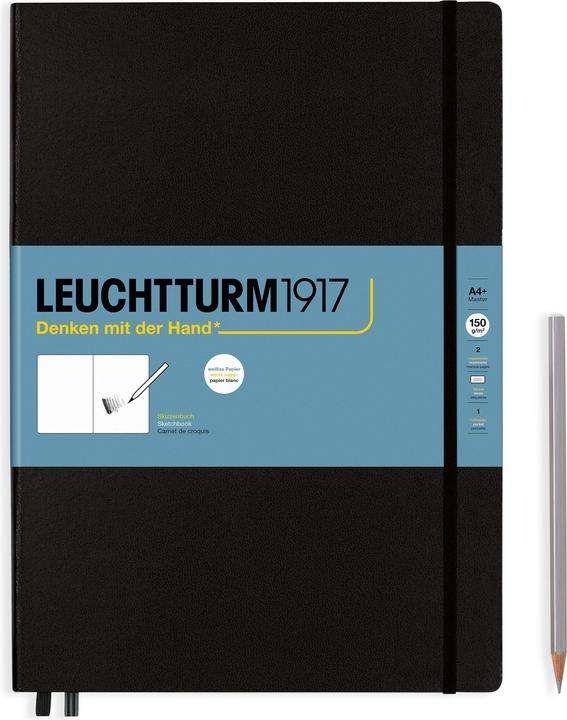 Image du produit Leuchtturm1917 Livre de coloriage Master A4 +, noir (A4+, Blanc, Couverture rigide)